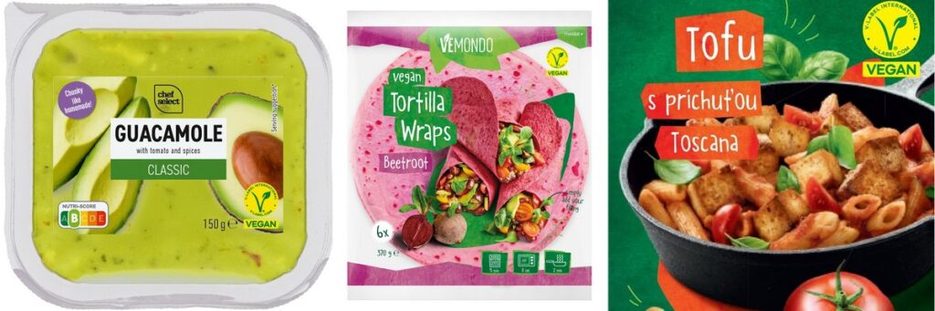 ponuka vegánskych produktov Lidl